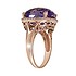 Женское золотое кольцо с бриллиантами и аметистом - фото 2