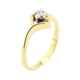 Золотое кольцо с бриллиантом, 1727153
