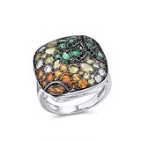 Женское серебряное кольцо с куб. циркониями, 1743025