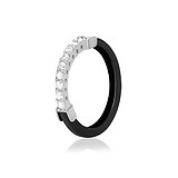 Женское серебряное кольцо с керамикой и куб. циркониями, 856242