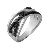 Женское серебряное кольцо с куб. циркониями, 1745332