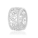Женское серебряное кольцо с куб. циркониями, 808630