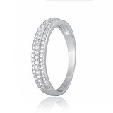 Женское серебряное кольцо с куб. циркониями, 282555
