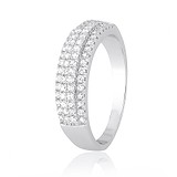 Женское серебряное кольцо с куб. циркониями, 282560