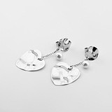 Серебряные серьги с искусств. жемчугом