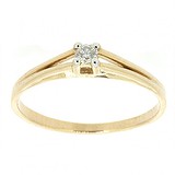Золотое кольцо с бриллиантом, 1776325