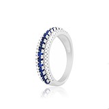 Женское серебряное кольцо с куб. циркониями, 860363