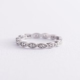 Серебряное обручальное кольцо с куб. циркониями, 1755853