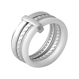 Женское серебряное кольцо с керамикой
