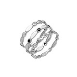Женское серебряное кольцо с куб. циркониями, 140497