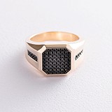 Заказать Мужское золотое кольцо с куб. циркониями (onxк06188) стоимость 29855 грн., в каталоге Gold.ua
