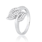 Женское серебряное кольцо с куб. циркониями, 282579
