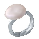 Женское серебряное кольцо с культив. жемчугом