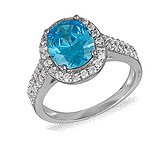 Женское серебряное кольцо с куб. циркониями, 072156