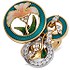 Faberge Женское золотое кольцо с бриллиантами и эмалью - фото 1