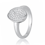 Женское серебряное кольцо с куб. циркониями, 282590
