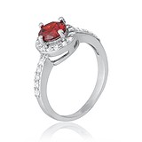 Женское серебряное кольцо с куб. циркониями, 282846