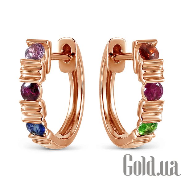 Серьги-кольца Lurie Jewelry, Золотые серьги с сапфирами, рубинами и цаворитом
Серьги-кольца Lurie Jewelry, Золотые серьги с сапфирами, рубинами и цаворитом