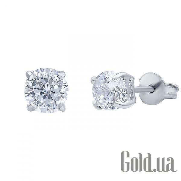 Серьги-гвоздики Lurie Jewelry, Серебряные серьги с куб. циркониями 
Серьги-гвоздики Lurie Jewelry, Серебряные серьги с куб. циркониями