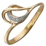 Женское золотое кольцо с куб. циркониями, 1612514