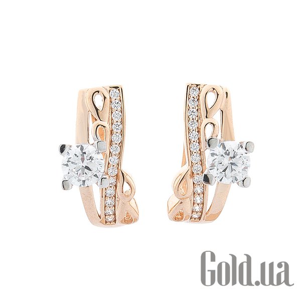 Серьги Украина, Золотые серьги с куб. циркониями 
Серьги Украина, Золотые серьги с куб. циркониями