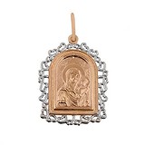 Золотой кулон "Икона Божьей Матери Казанская", 1534441