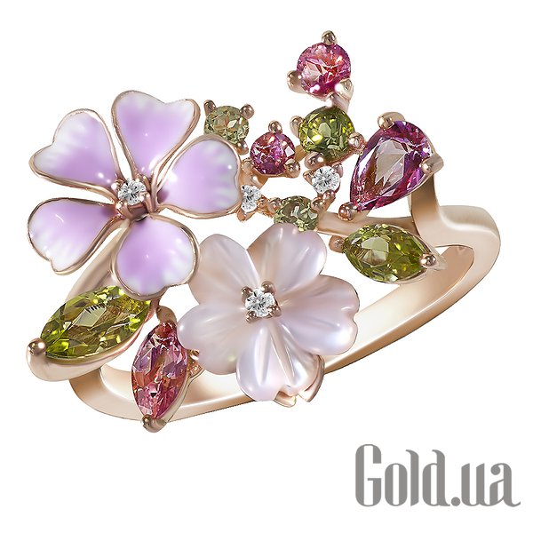 Кольцо Lurie Jewelry, Женское золотое кольцо с бриллиантами, перидотами, топазами, перламутром и эмалью, 16.5
Кольцо Lurie Jewelry, Женское золотое кольцо с бриллиантами, перидотами, топазами, перламутром и эмалью, 16.5