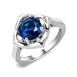 Женское серебряное кольцо с куб. цирконием, 143085