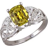 Женское золотое кольцо с бриллиантами и хризобериллом, 1658861