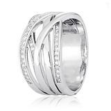Женское серебряное кольцо с куб. циркониями, 571888