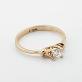 Золотое кольцо с бриллиантом, 1762034