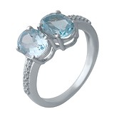 Женское серебряное кольцо с топазами, 1769972