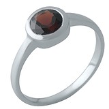 Женское серебряное кольцо с гранатом, 1376503