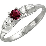 Женское золотое кольцо с бриллиантами и рубином, 1666551