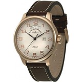 Zeno-Watch Мужские часы Oversized Pilot Retro Big Day gold plated 8554DD-12-Pgr-f2, 1746679