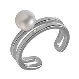 Женское серебряное кольцо с бусиной, 1760249