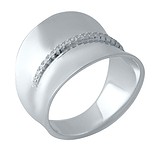 Женское серебряное кольцо с куб. циркониями, 1721338