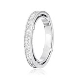 Серебряное обручальное кольцо с куб. циркониями, 572155