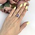 Женское серебряное кольцо с александритом - фото 2