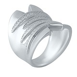 Женское серебряное кольцо с куб. циркониями, 1721342