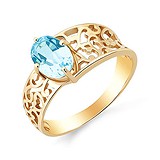 Женское золотое кольцо с топазом, 1515008