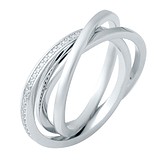 Женское серебряное кольцо с куб. циркониями, 1645568
