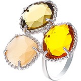 Женское серебряное кольцо с ювелирным стеклом, 1645824