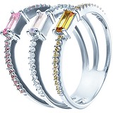 Женское серебряное кольцо с куб. циркониями, 1669376