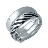 Женское серебряное кольцо с эмалью