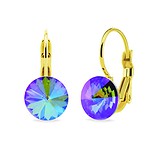 Сережки з кристалами Swarovski в позолоті, 1722624
