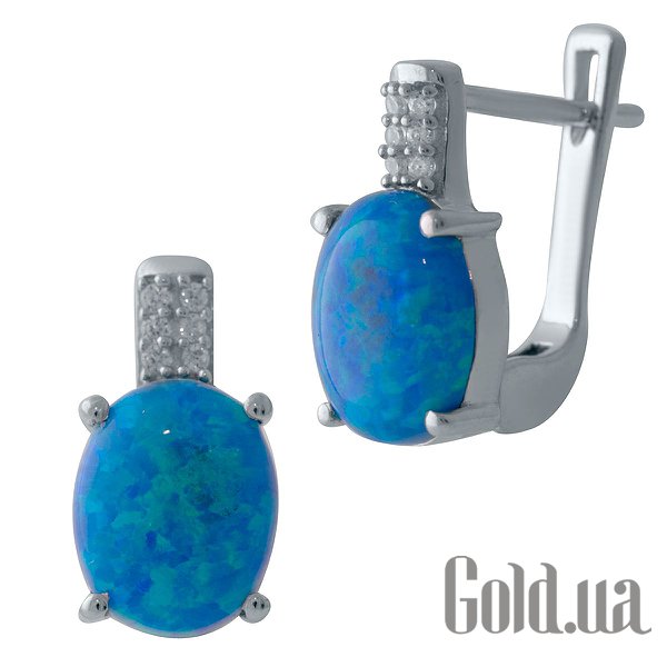 

Серьги Fresh Jewelry, Серебряные серьги с куб. циркониями и опалами