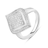 Женское серебряное кольцо с куб. циркониями, 1770240