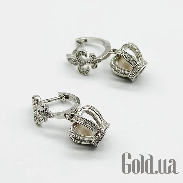 

Серьги с подвесками Silvex925, Серебряные серьги с куб. циркониями