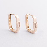 Золоті сережки з куб. цирконіями, 1795328